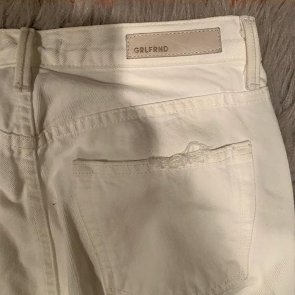 GRLFRND White Linda High Rise Kick Straight Leg - Picture 7 of 10